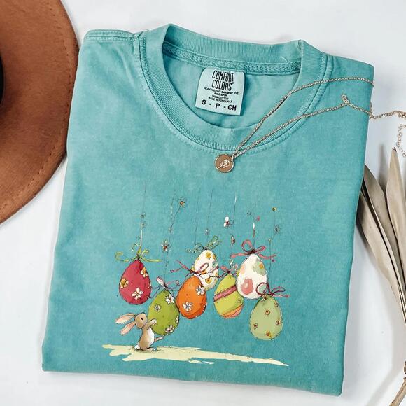 Other - Easter Bunny Shirt  Easter Eggs Shirt Spring Bunny T Shirt